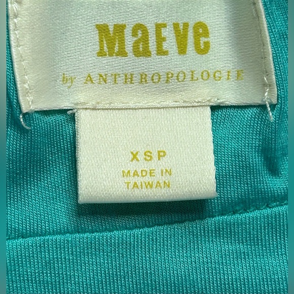 Anthropologie Maeve Mabel Tiered Maxi Dress Blue Motif Womens XSP - Picture 6 of 9